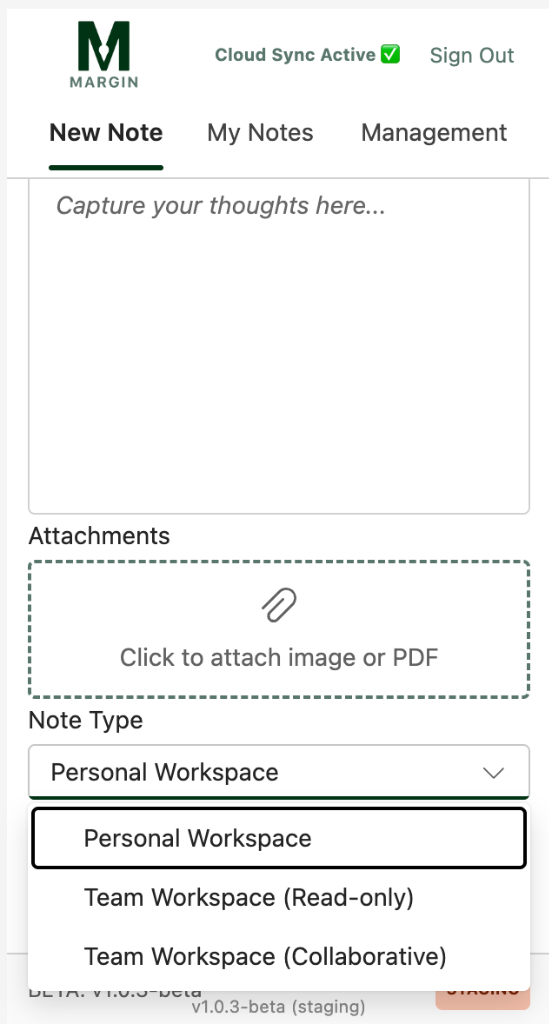 Workspace Options