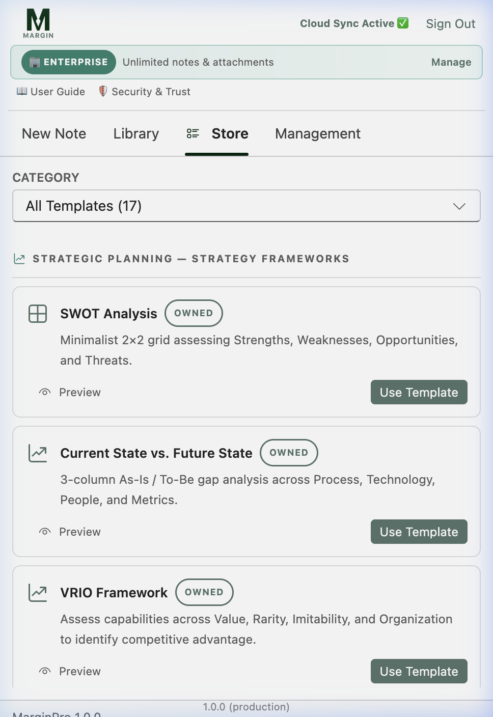 Template Store View